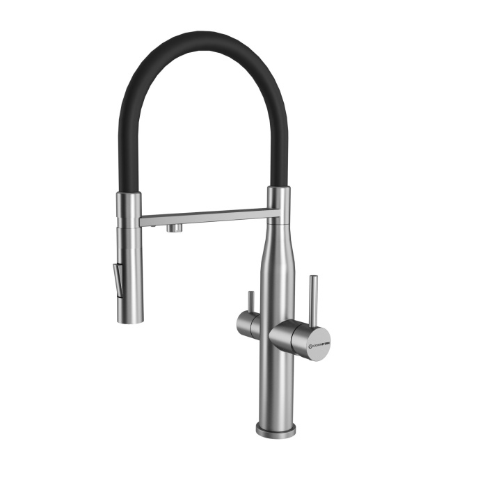 Смеситель KuchenStern Elit-FE нерж. сталь фото