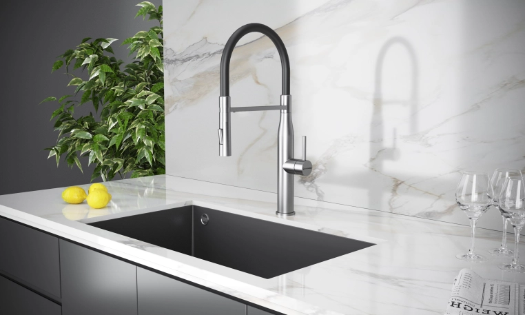 Смеситель KuchenStern Kern-E нерж. сталь фото