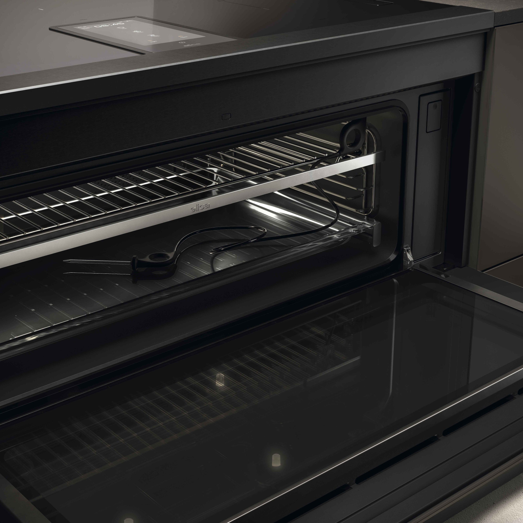 Elica Lhov Combisteam BL/A/90 4в1 (Варочная панель, вытяжка, духовка, пароварка) фото