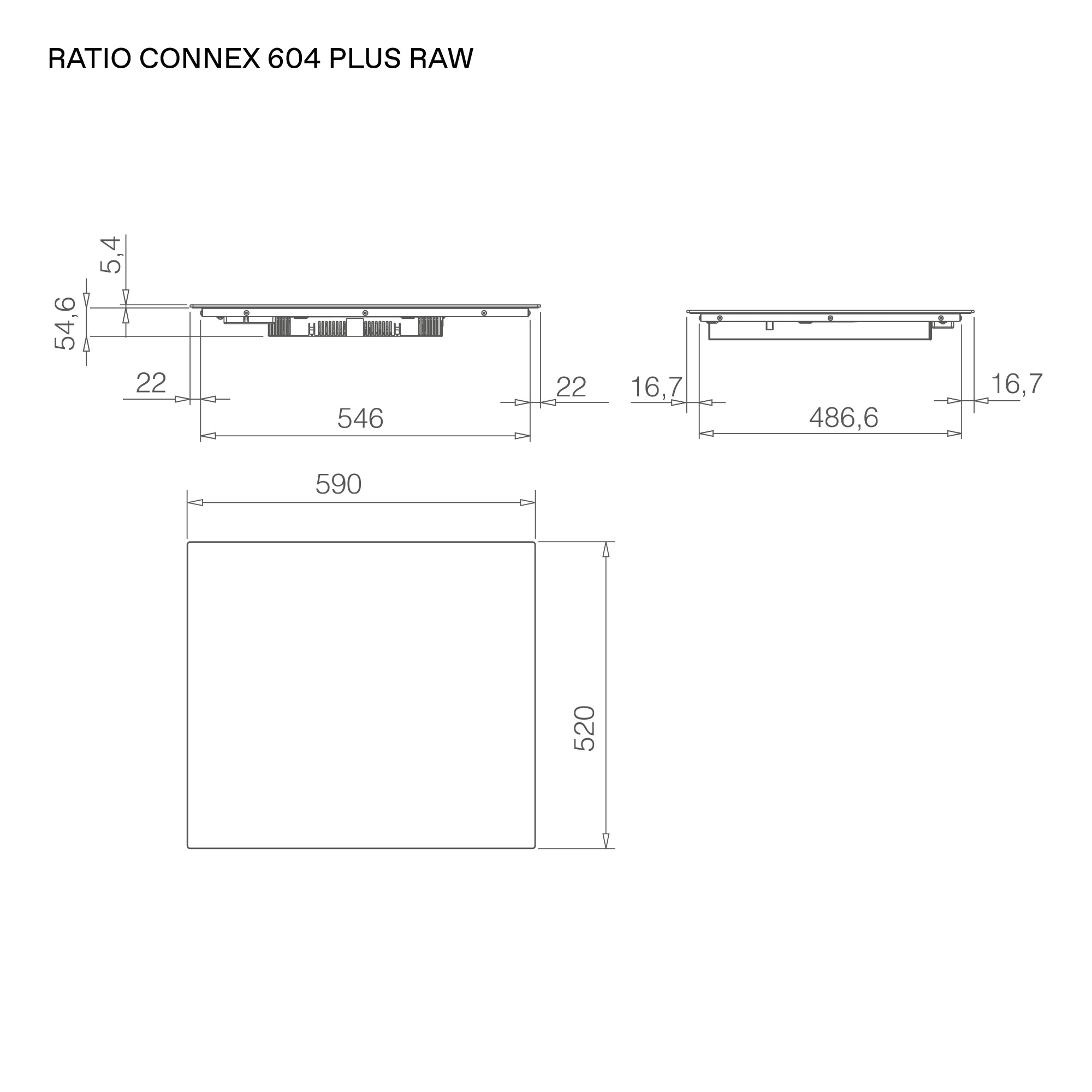 Поверхность индукционная Elica Ratio Connex 604 Plus RAW фото